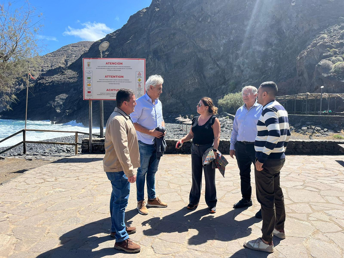 El Ayuntamiento de Hermigua reclama al Ministerio de Transición Ecológica la ejecución por Emergencia la Obra de la escollera de la playa de La Caleta